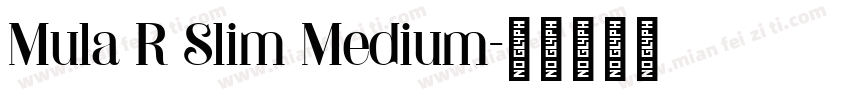 Mula R Slim Medium字体转换